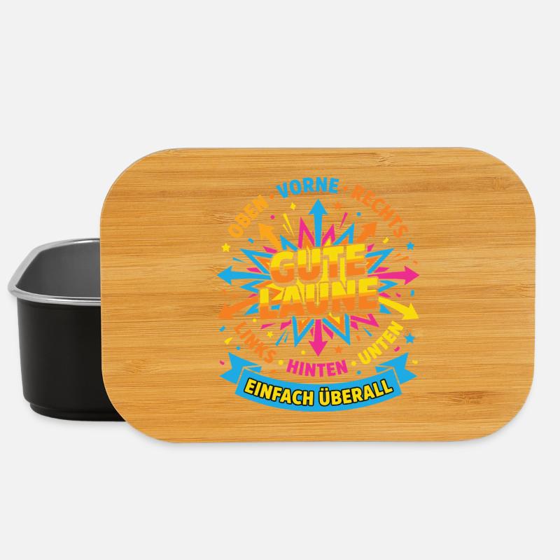 Good mood everywhere – positive design - Lunch Box - black