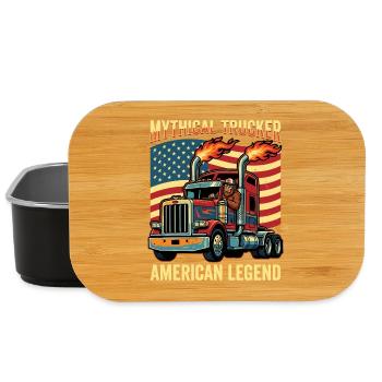 Camionneur Bigfoot, conducteur de semi-remorque américain - Boîte à goûter - noir - Devant