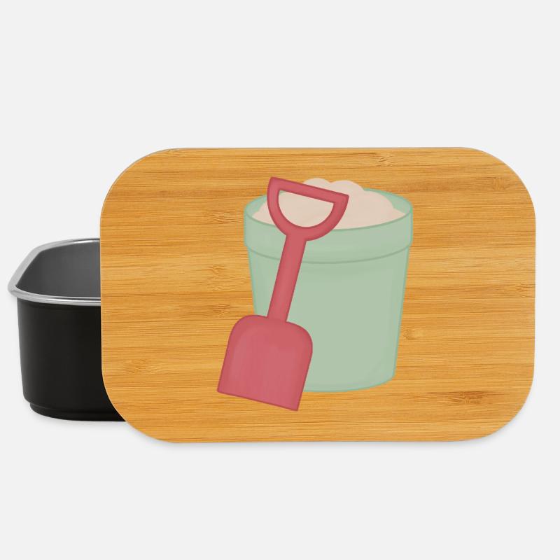 Sandpit Shovel Motif - Lunch Box - black