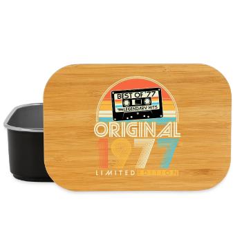1977 Vintage Vintage Retro Birthday Gift - Lunch Box - black - Front