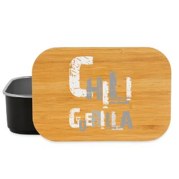 Chili Grunge Typography, Chiliguerilla - Lunch Box - Schwarz - Vorne