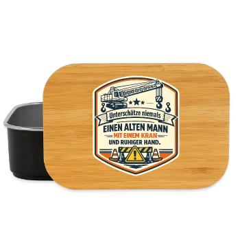 Kranmeister Alter Mann Patch - Lunch Box - Schwarz - Vorne