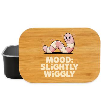 Slightly wobbly | Worm Mood - Lunch Box - black - Front