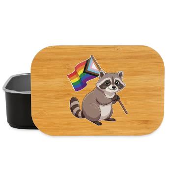 LGBTQ-Pride-Monat – Lustiger Pride-Waschbär - Lunch Box - Schwarz - Vorne