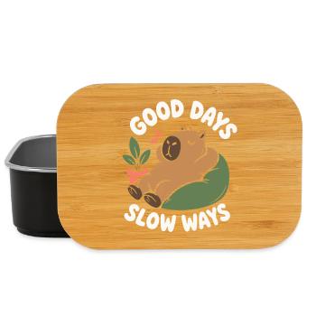 Bons jours Chemins lents Capybara - Boîte à goûter - noir - Devant