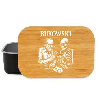 Bukowski spielt Karten mit Skeleton - Lunch Box - Schwarz - Vorne