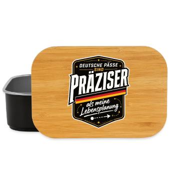 Deutsche Pässe sind präziser als meine Lebens.... - Lunch Box - Schwarz - Vorne