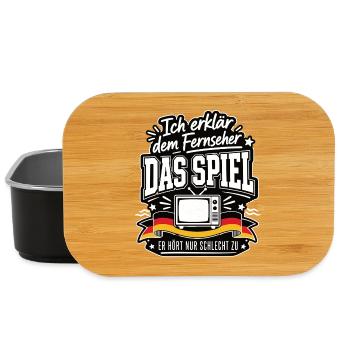 Fernseher braucht heute Coachingpflicht - Lunch Box - Schwarz - Vorne