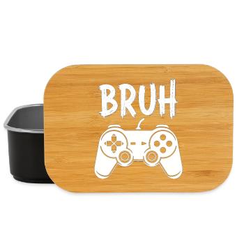 Bruh Controller Design Gaming Gamer - Lunch Box - Schwarz - Vorne