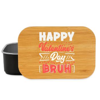 Retro Heart Valentine's Day Design Love - Lunch Box - black - Front