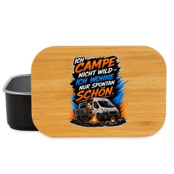Wild campen? Nein, spontan schön wohnen - Lunch Box - Schwarz - Vorne