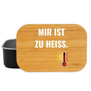 Mir ist zu heiß.  - Lunch Box - Schwarz - Vorne
