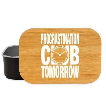 Procrastination Club Tomorrow - Lunch Box - black - Front