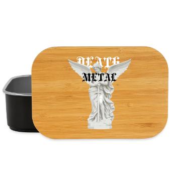 Metalltypografie der geflügelten Engelsstatue - Lunch Box - Schwarz - Vorne