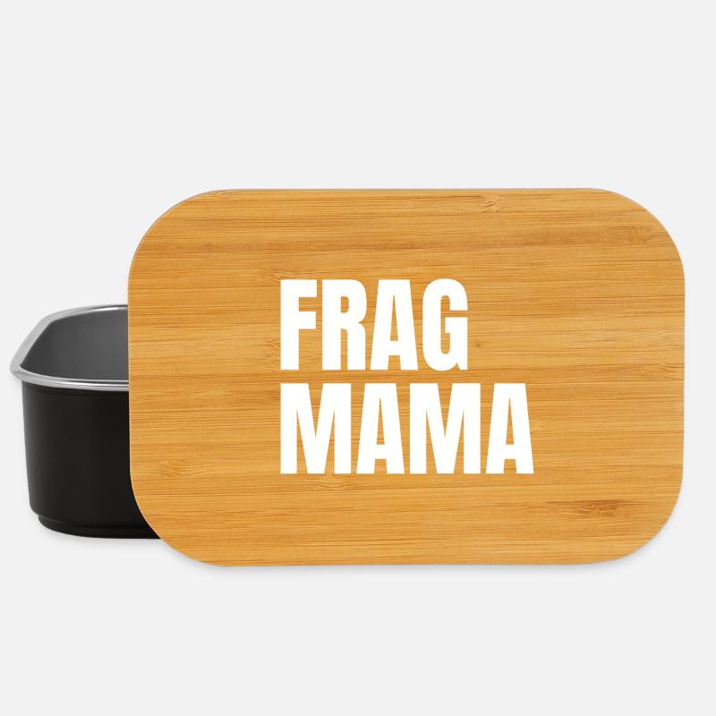 Frag Mama Bold Typo - Lunch Box - Schwarz