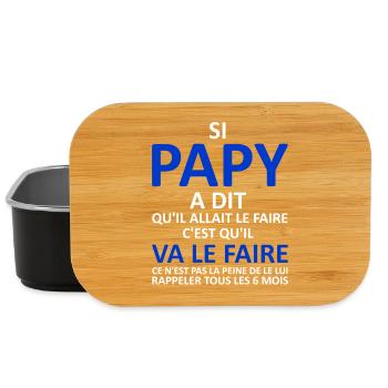 Papy va le faire - Boîte à goûter - noir - Devant