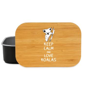 koala keep calm Love Koalas Bär Baum nap Nerd geek - Lunch Box - Schwarz - Vorne