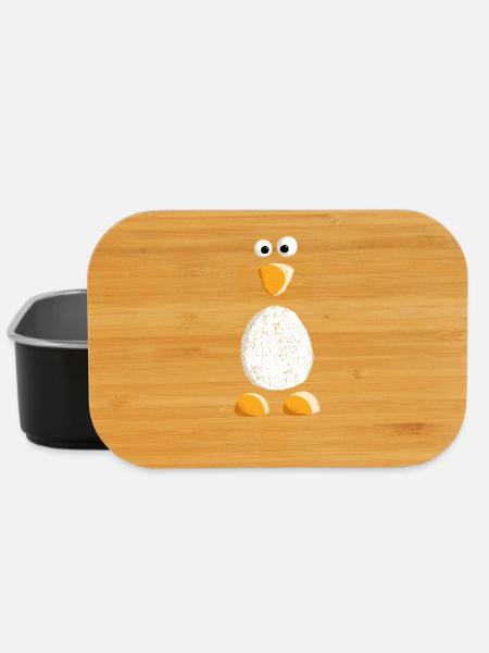Cute little penguin with vintage look - Lunch Box - black