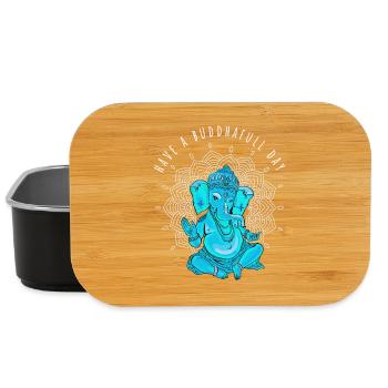 buddha ganesha yoga namaste elefant meditation om - Lunch Box - Schwarz - Vorne