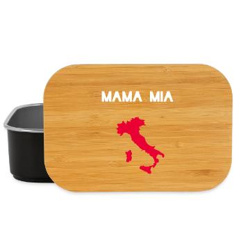 Mamma Mia Mama Mia Italy Shirt - Lunch Box - black - Front