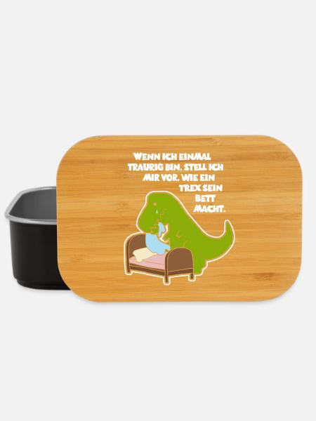 T-Rex au lit - Design - Boîte à goûter - noir