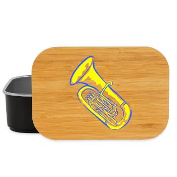 Tuba Musik in Neonfarben - Lunch Box - Schwarz - Vorne