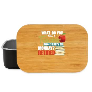 RETIRED TEACHER - Lunch Box - Schwarz - Vorne