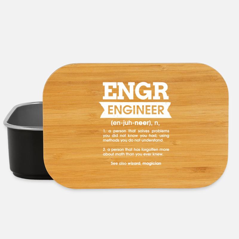 Engr Engineer Defintion Noun Geschenk Ingenieur - Lunch Box - Schwarz