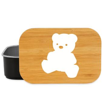 A simple teddy bear - Lunch Box - black - Front