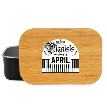 Geburtstag Klavier Geschenkidee Piano April - Lunch Box - Schwarz - Vorne