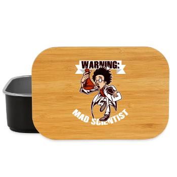 Warnung: Verrückter Wissenschaftler, Zeichentrick-Labor-Humor - Lunch Box - Schwarz - Vorne