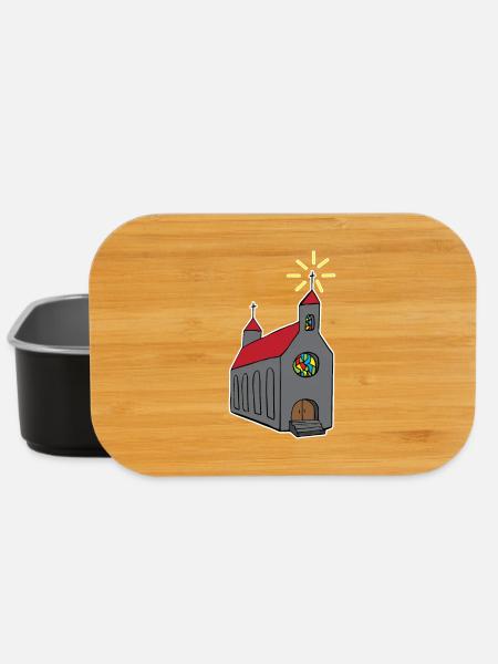 Gebäude für den christlichen Gottesdienst - Kirche - Lunch Box - Schwarz