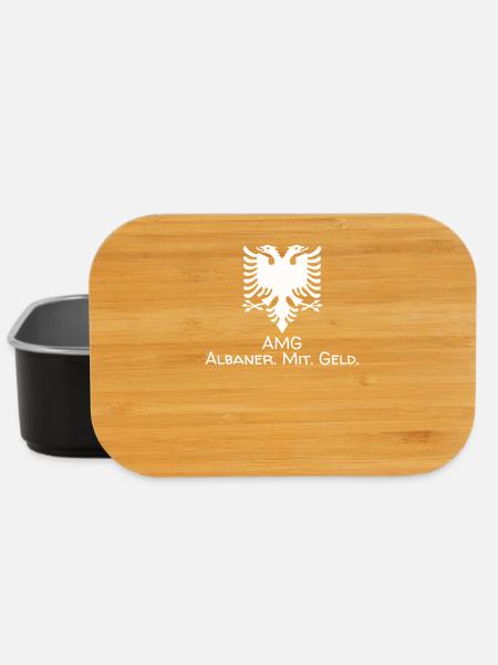Albanien Flagge "AMG - Albaner mit Geld" - Lunch Box - Schwarz