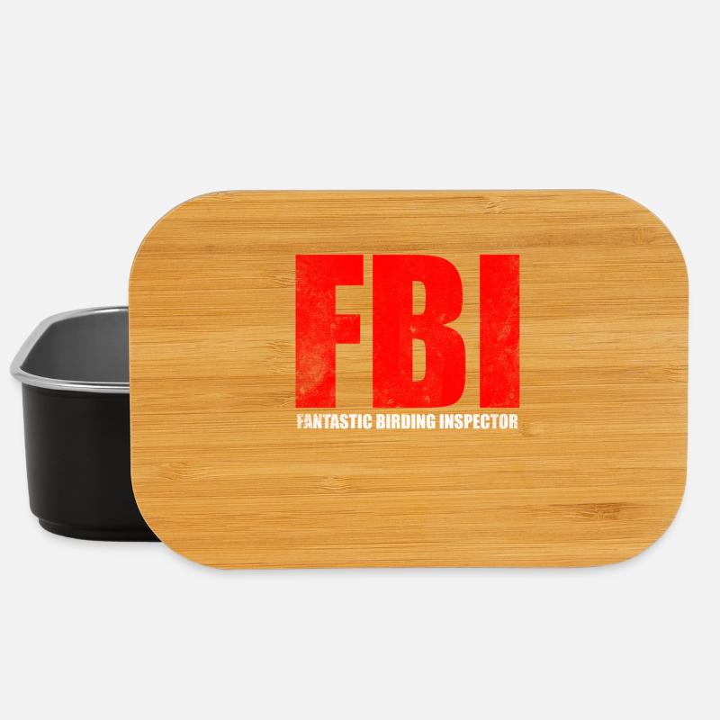 Conception de l’inspecteur d’observation des oiseaux du FBI - Boîte à goûter - noir