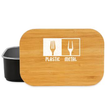 Plastic Metal Music Pommesgabel Festival Rock Fans - Lunch Box - Schwarz - Vorne