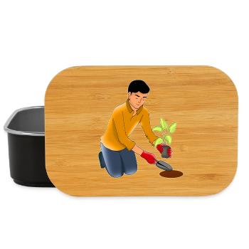 Gartenarbeit - Lunch Box - Schwarz - Vorne