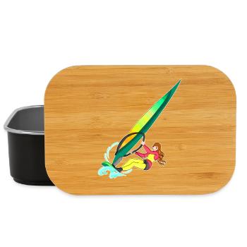 Windsurfing - Surfen - Surferin - Lunch Box - Schwarz - Vorne