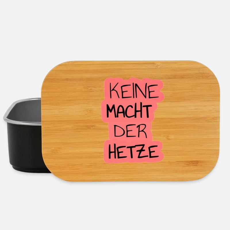 Keine Macht der Hetze Digital Wort Art - Lunch Box - Schwarz