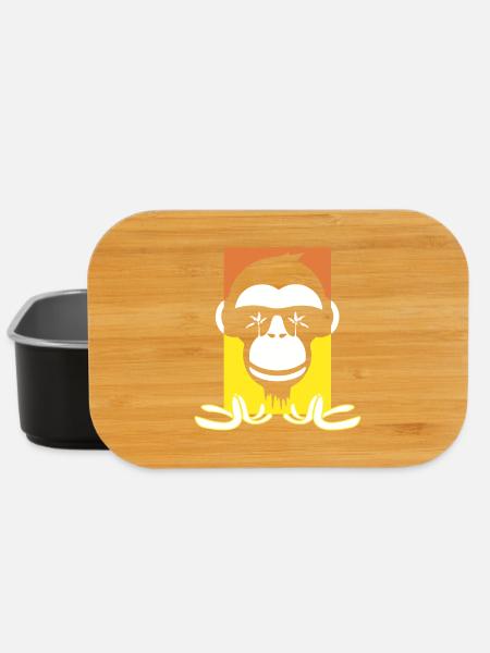 Lustiger Affe - Lunch Box - Schwarz