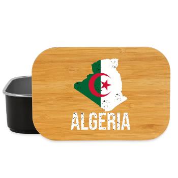 Algerian flag in map design - Lunch Box - black - Front