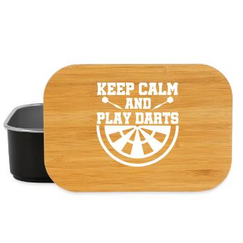 Keep Calm And Play Darts - Design - Lunch Box - black - Front