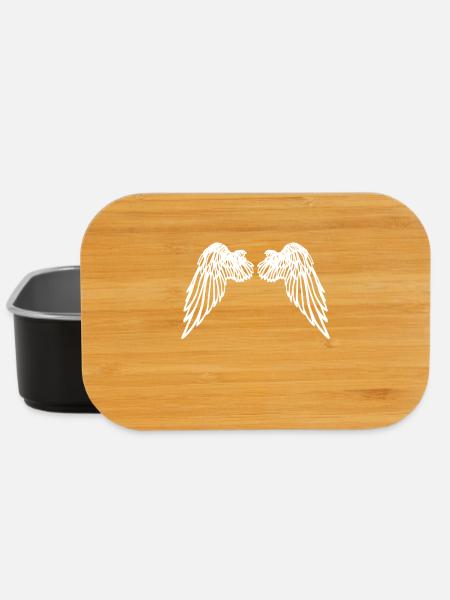 angel wings - Lunch Box - black