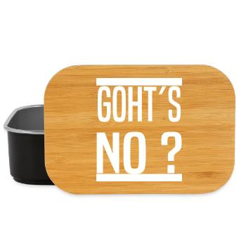 Goht´s No Geht´s noch Schwäbisch Schwaben Spruch - Lunch Box - Schwarz - Vorne