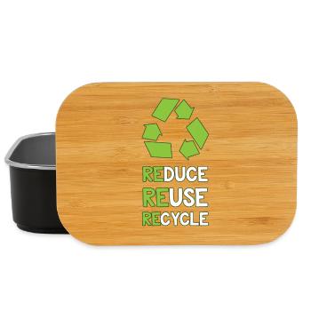 Environmental protection recycling - Lunch Box - black - Front