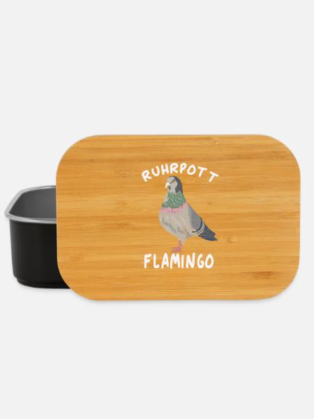 Ruhrpott Flamingo Taube - Lunch Box - Schwarz