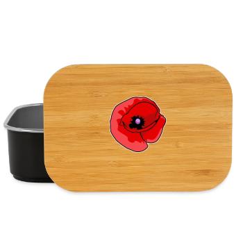Artful Poppy on Canvas - Lunch Box - black - Front