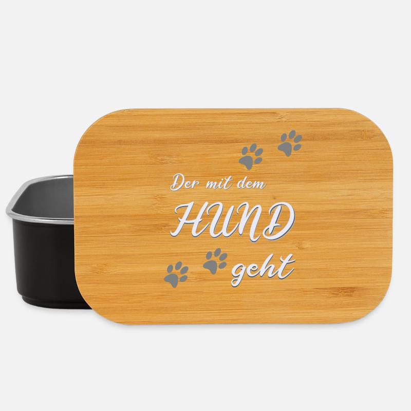 Der mit dem Hund geht - Lunch Box - Schwarz