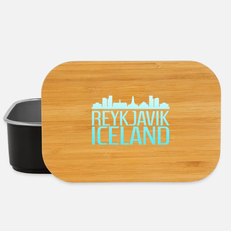 Reykjavik Icy Skyline Design - Lunch Box - Schwarz