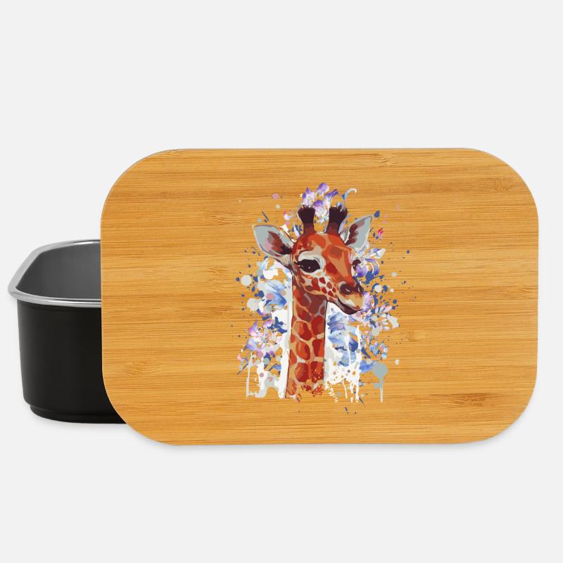 Giraffe - Giraffen Baby - Cooler Giraffe - Lunch Box - Schwarz