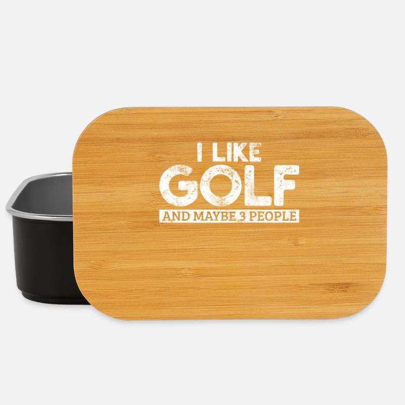 Golf Golfspieler Golfen - Lunch Box - Schwarz